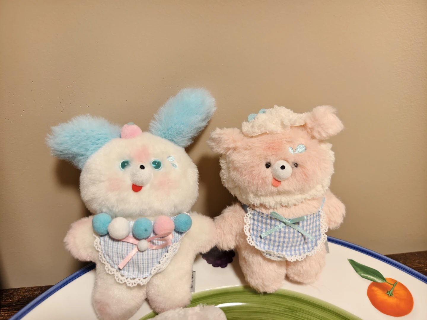 *Today pickup*Plush Toys - White Bunny & Pink Bear Duo