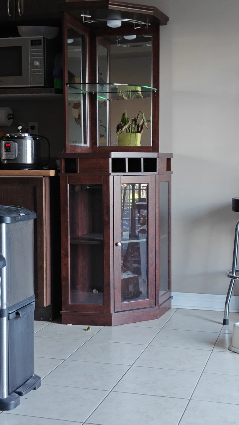 73" Corner Cabinet with Wine Storage