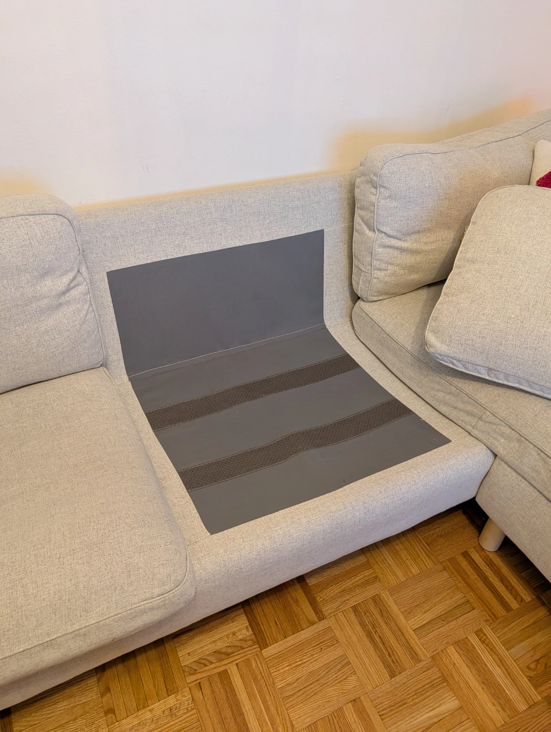 Light beige L-Shaped Sectional Sofa - photo 4