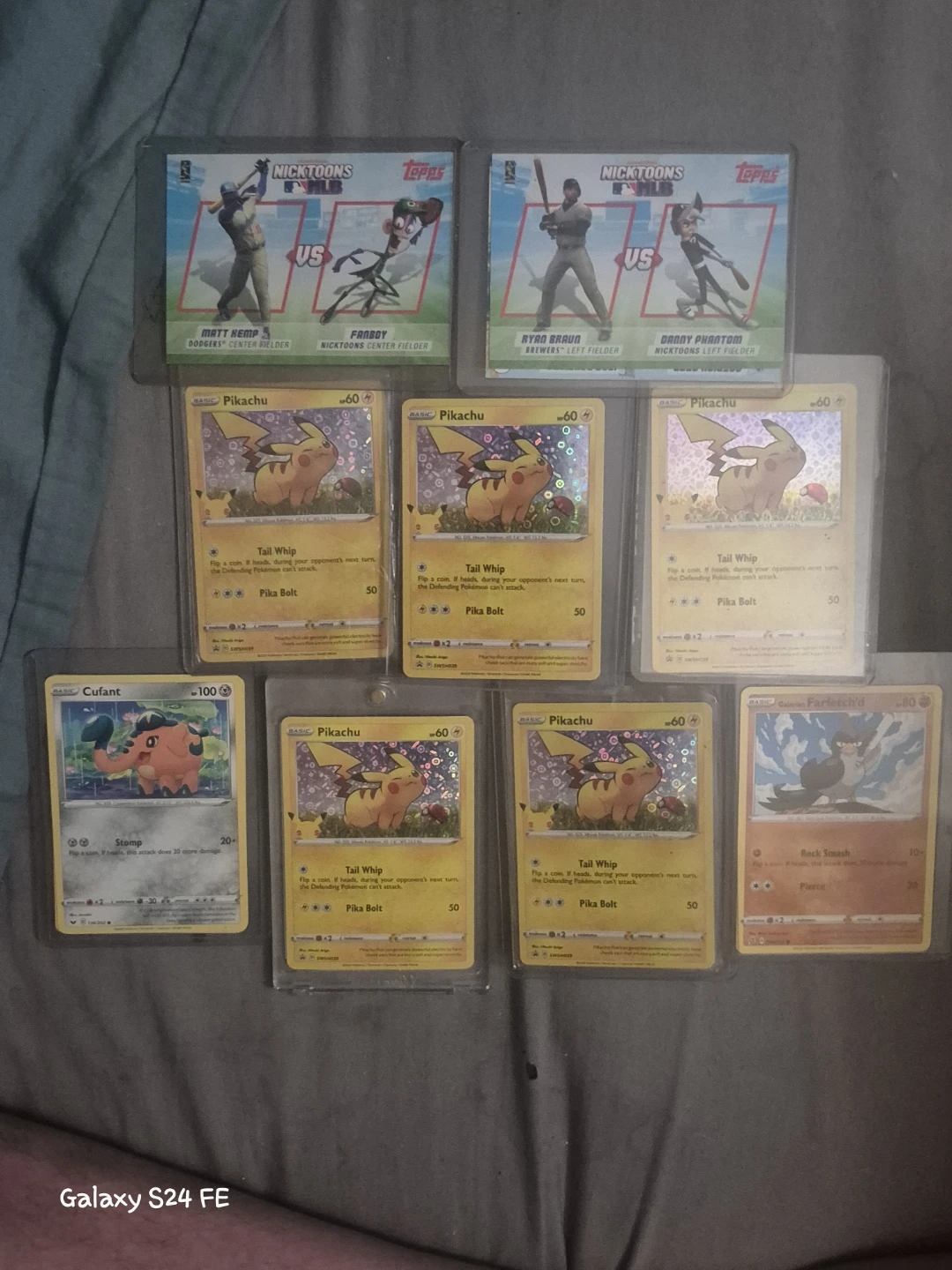 Pokemon Trading Cards - Pikachu, Cufant, Nicktoons MLB