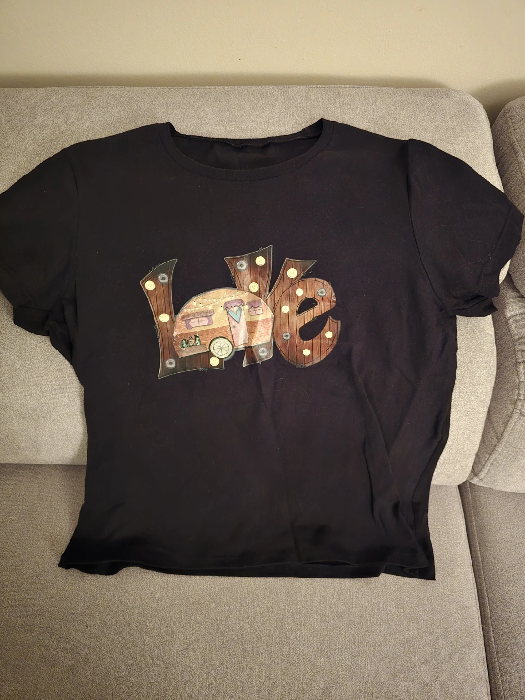 Black "Love" Camper T-Shirt
