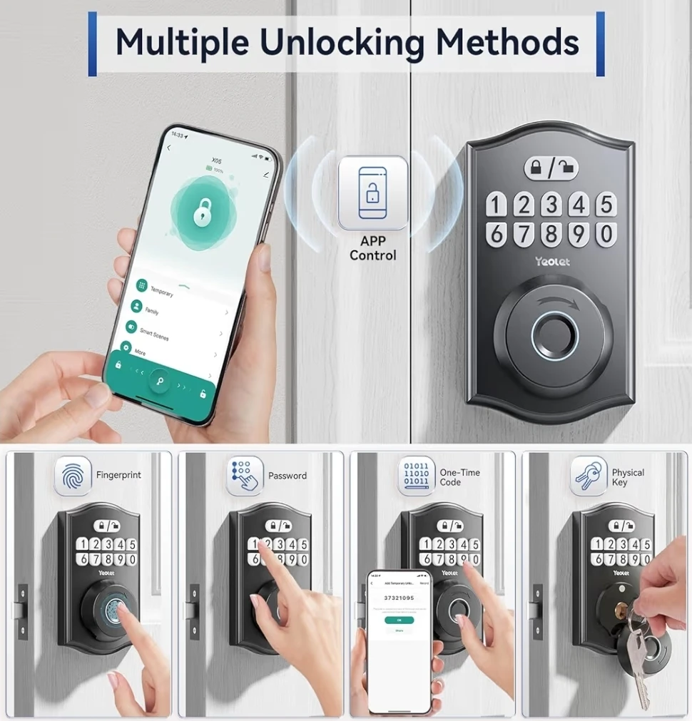 Yeolax Smart Door Lock with Keypad and Fingerprint - photo 4