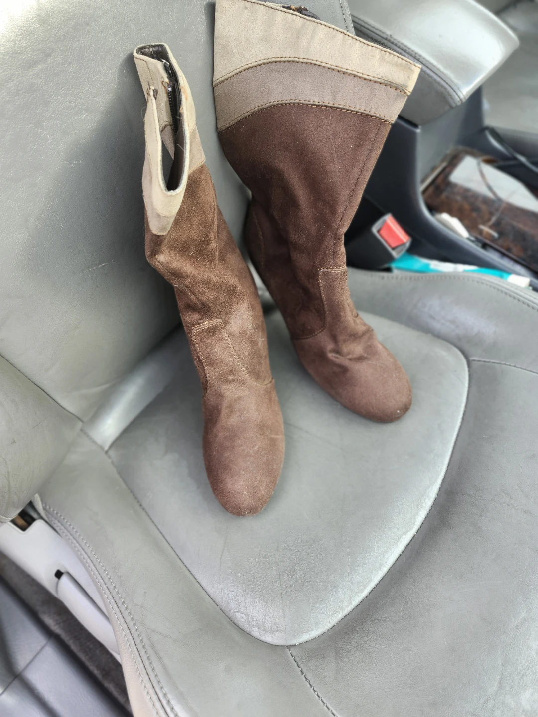 ALDO Women's Brown Suede Heeled Boots Size 8 - photo 2