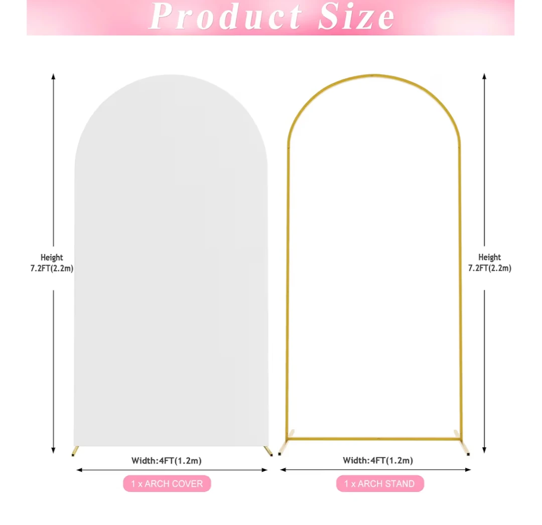 Arch Backdrop Stand Cover and Gold Arch Stand - photo 2