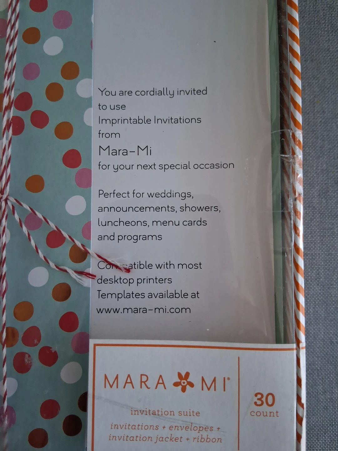 Mara-Mi Imprintable Invitation Suite - 30 Count - photo 2