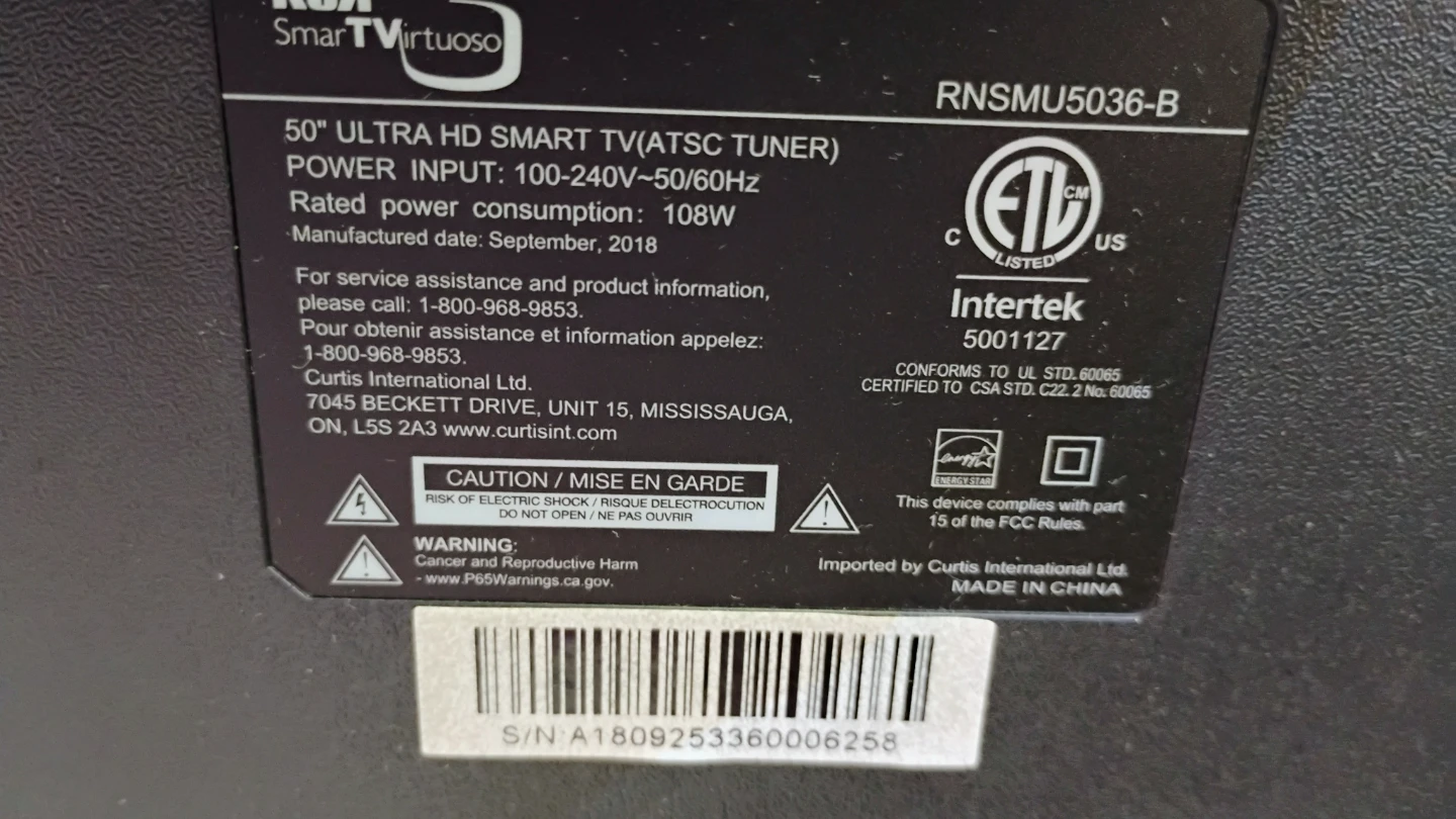 RCA 50" Ultra HD Smart TV - photo 3