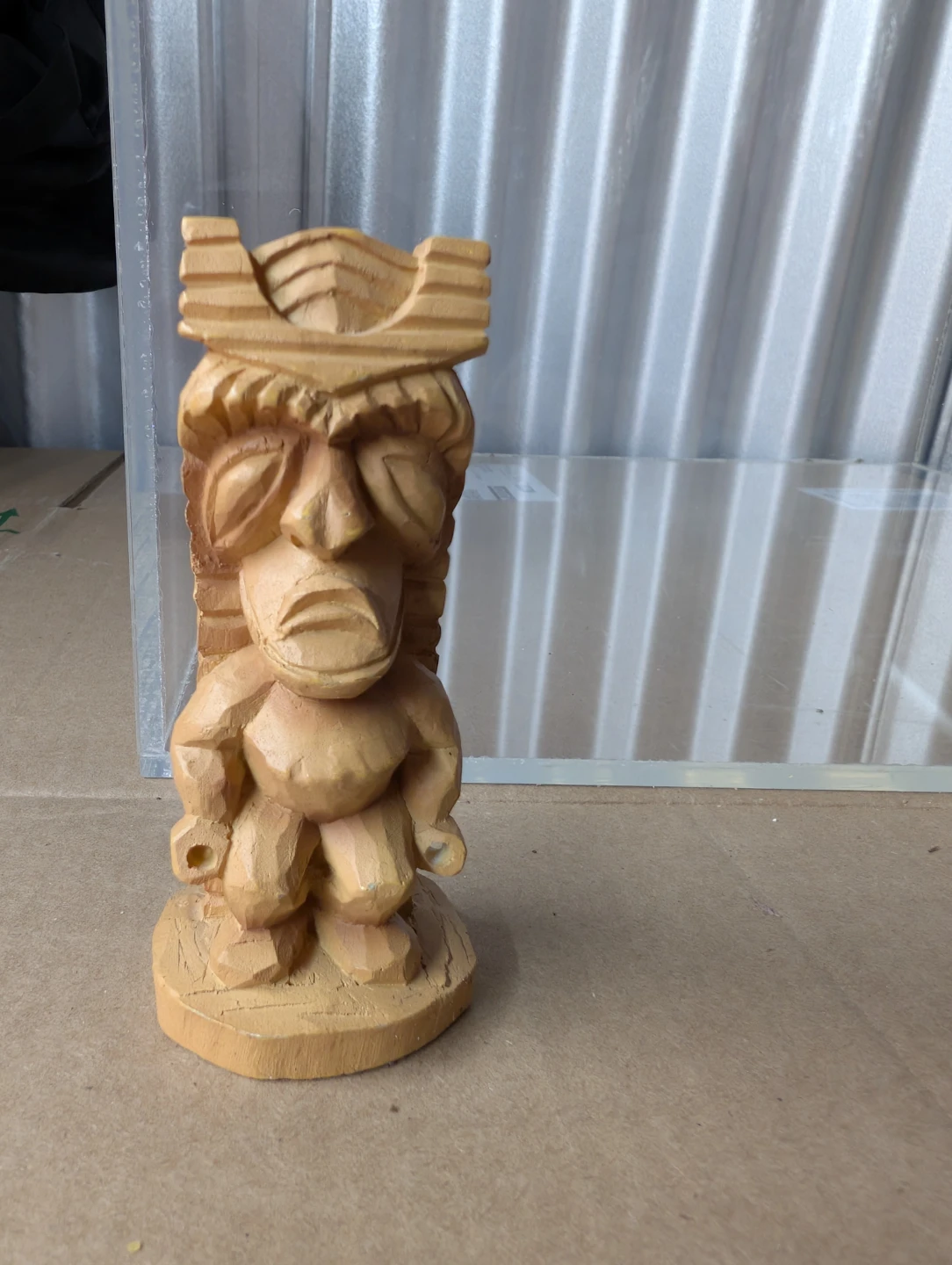 Carved Wood Tiki Figurine - photo 3