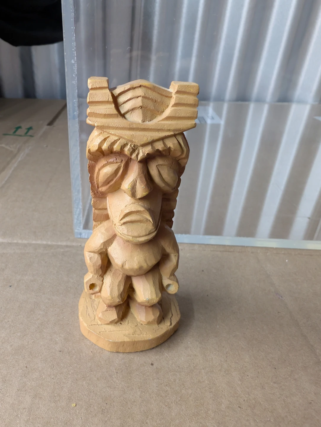 Carved Wood Tiki Figurine - photo 5