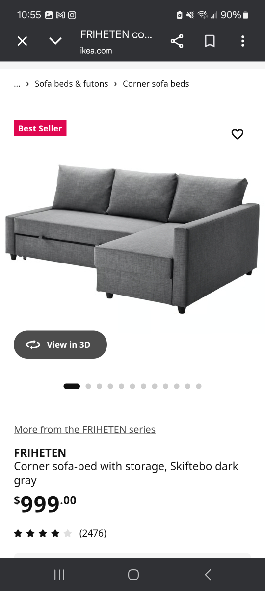 IKEA FRIHETEN Sofa-Bed with machine washable cover - photo 2