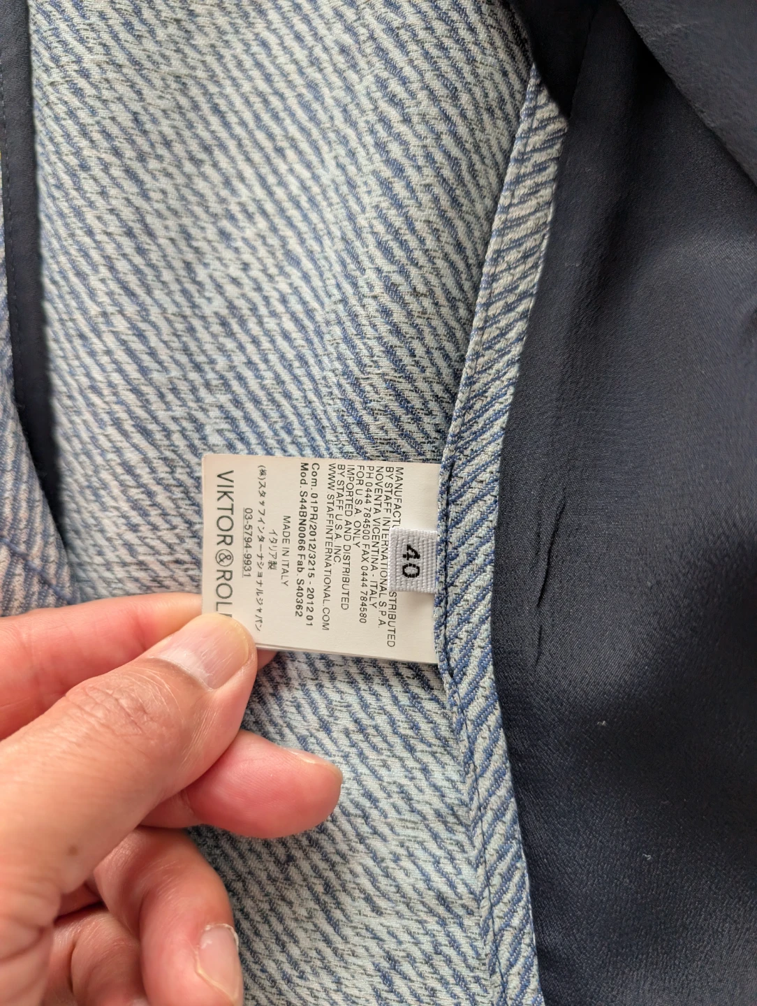 Viktor & Rolf Grey Herringbone Blazer Size 40 - photo 4