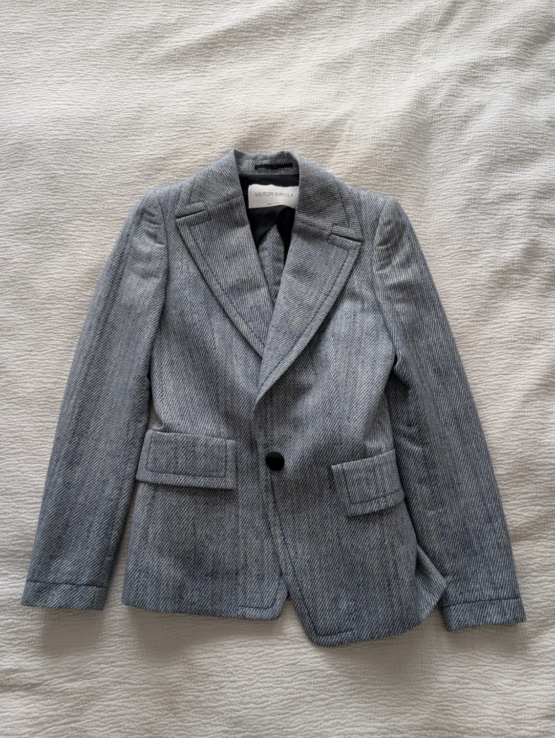 Viktor & Rolf Grey Herringbone Blazer Size 40