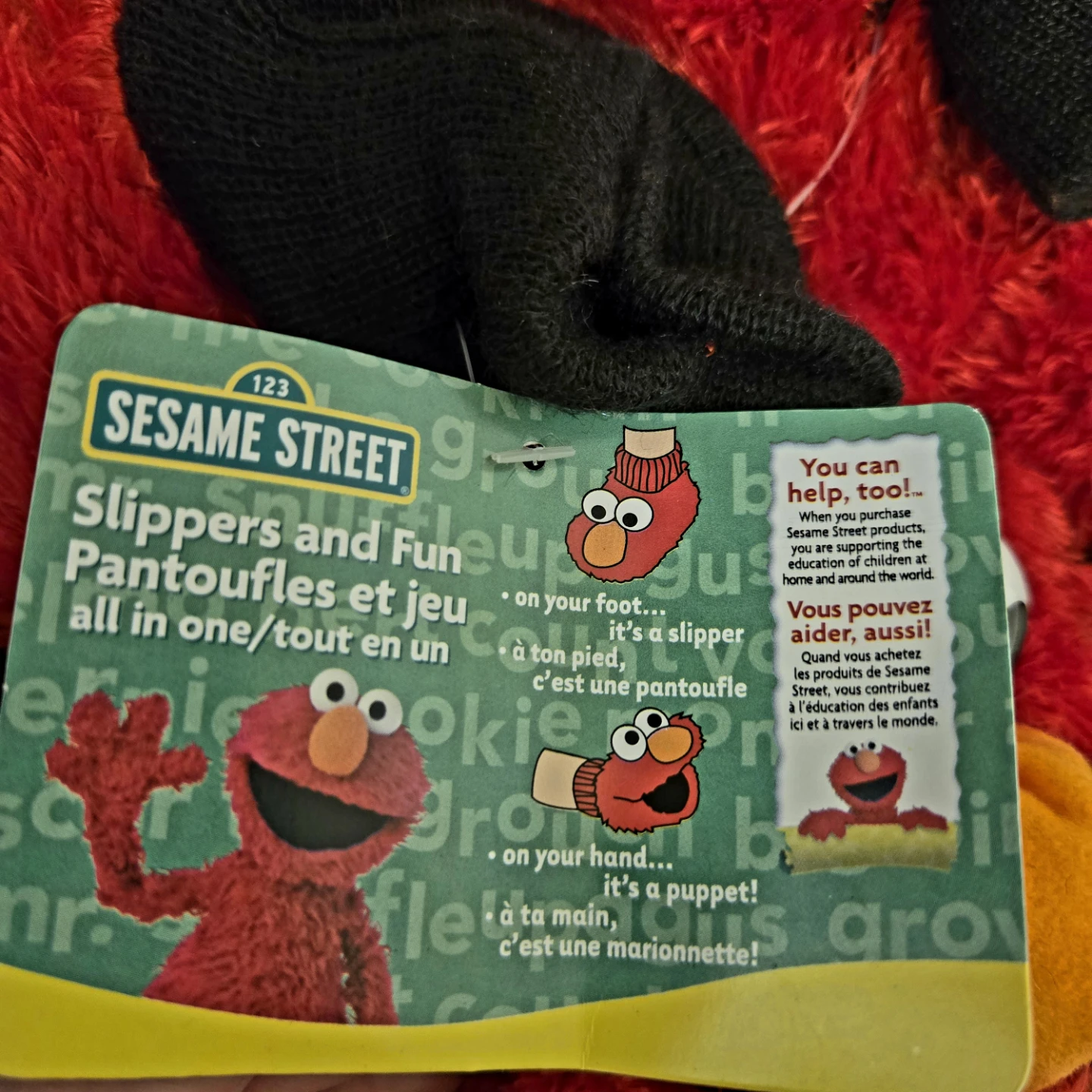 Sesame Street Elmo and Cookie Monster Slipper Puppets - photo 4