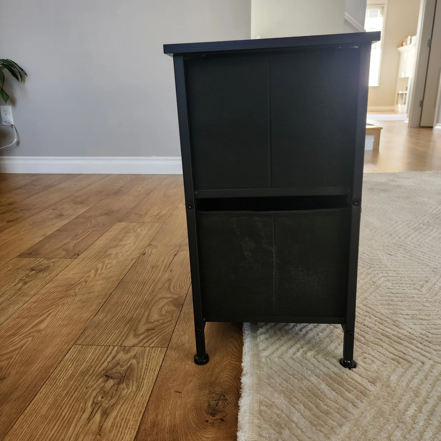Black Drawer Fabric Dresser - photo 2
