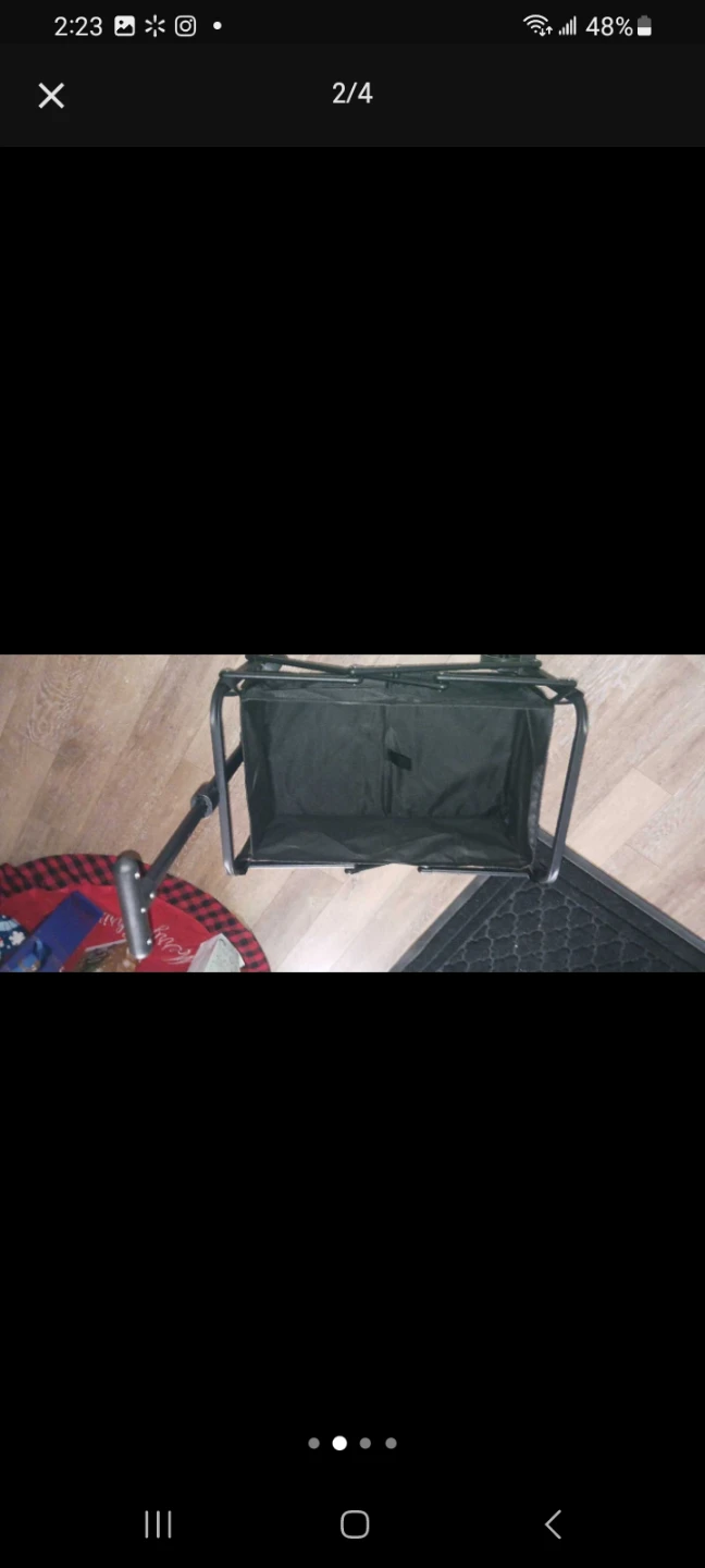 Black Folding Wagon with Handle 🌱 - photo 3