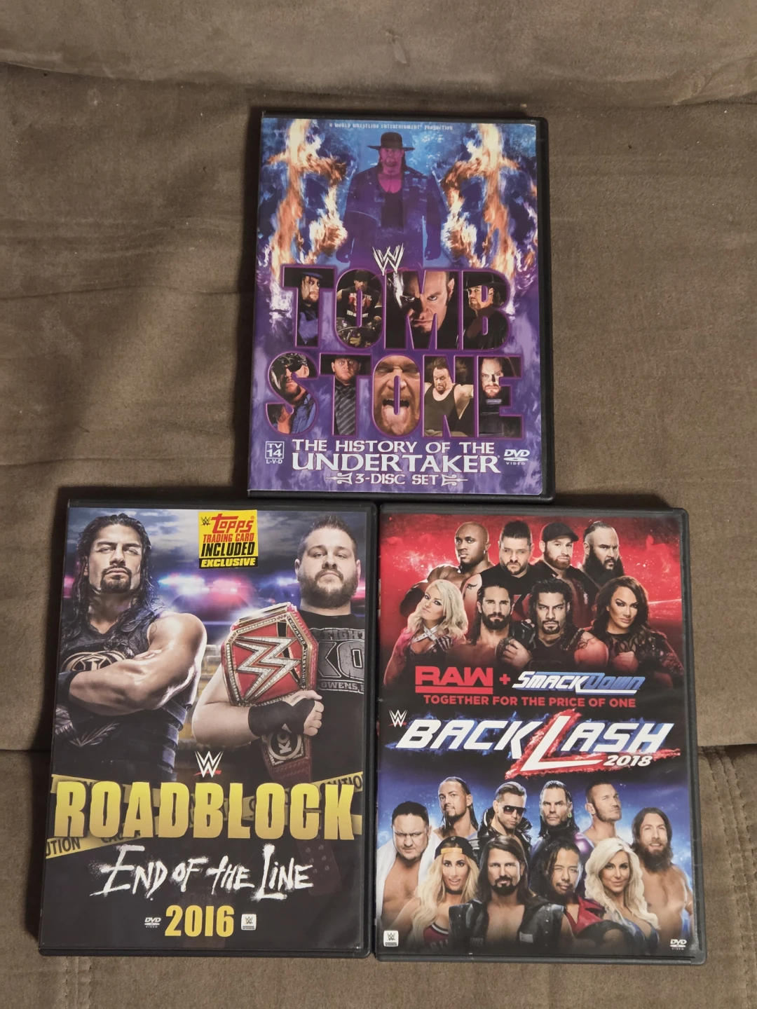 WWE DVD Bundle - Undertaker, Roadblock, Backlash