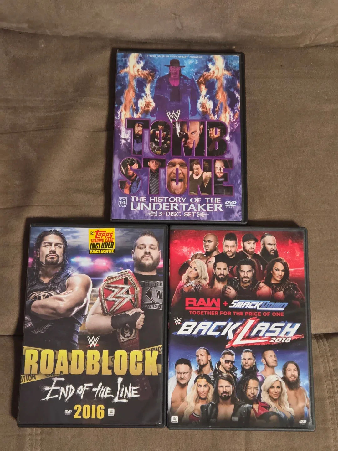 WWE DVD Bundle - Undertaker, Roadblock, Backlash