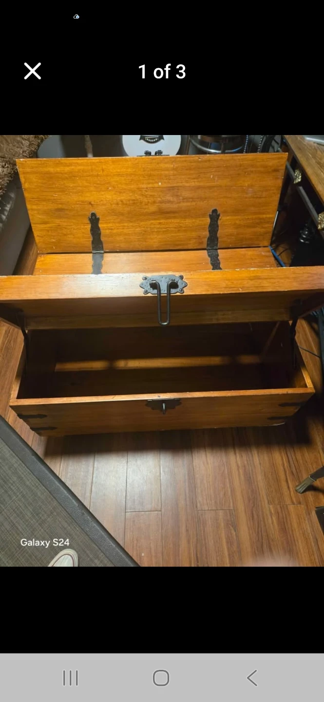 antique table with storage - photo 4