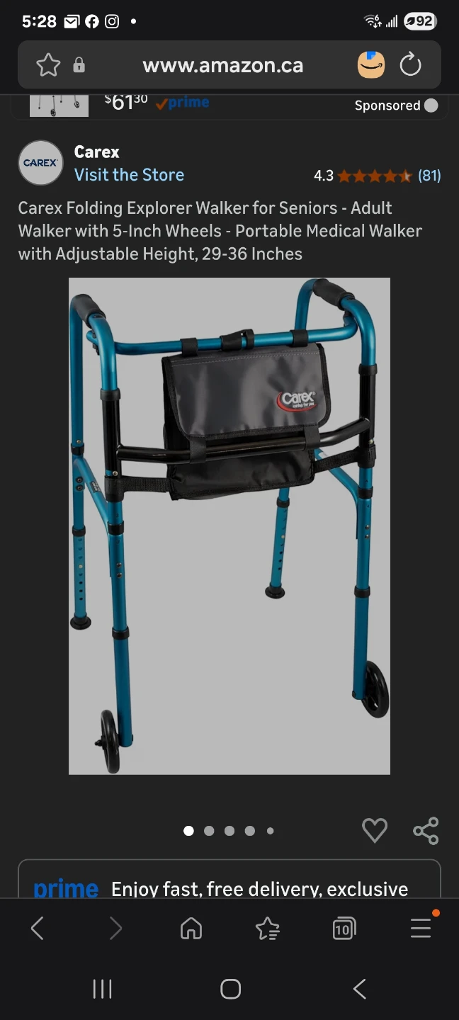 Carex Folding Explorer Walker brand new