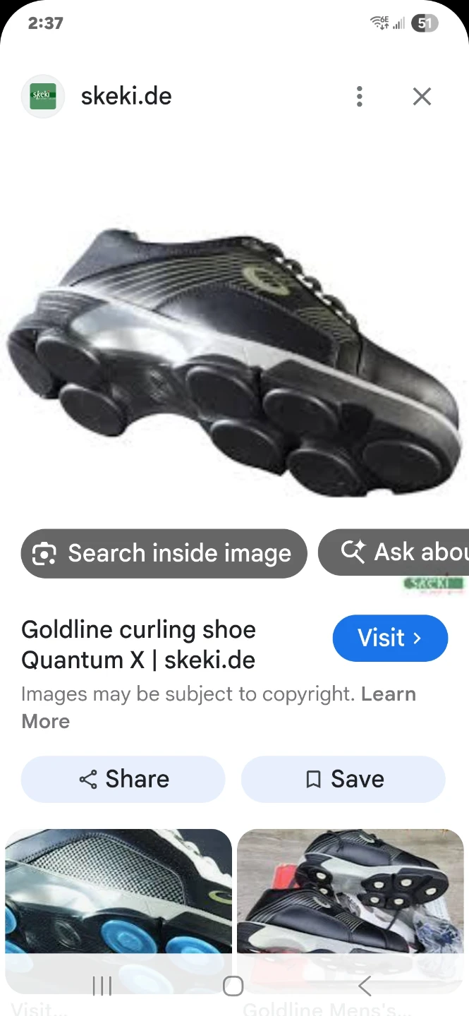 Goldline Quantum X Curling Shoes