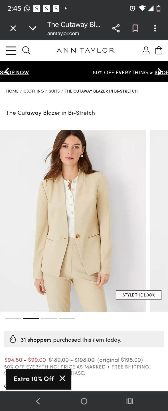 Ann Taylor The Cutaway Blazer