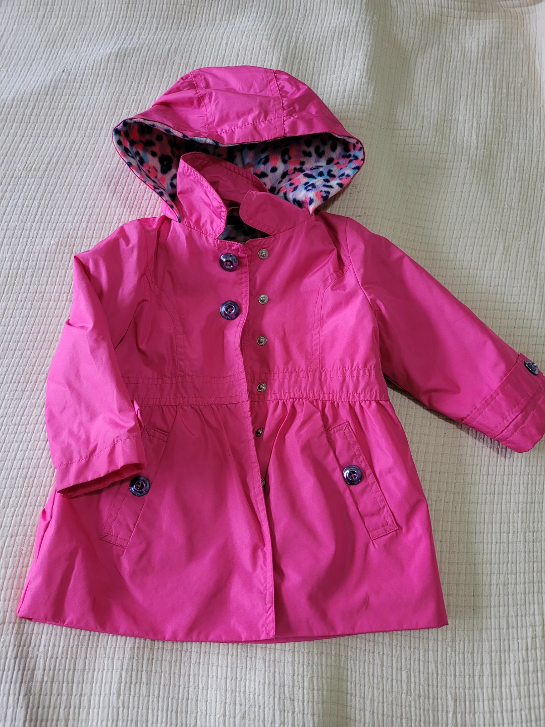 OshKosh B'gosh Pink Hooded Rain Jacket - Size 18M - photo 2