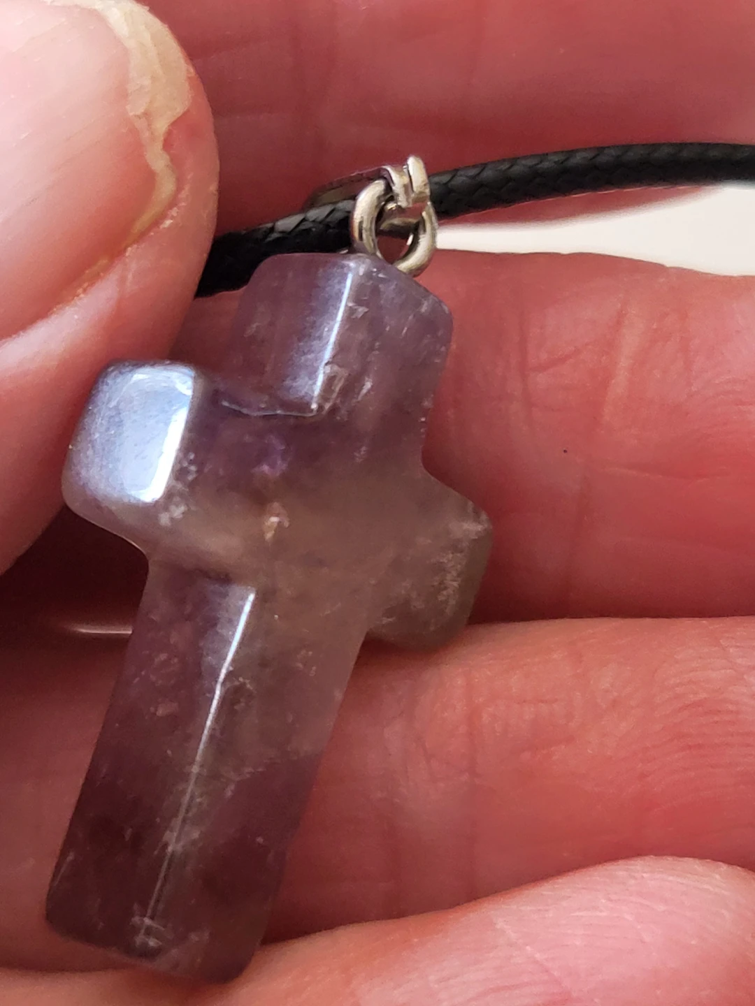 Amethyst Crystal Cross Pendant Necklace - photo 4