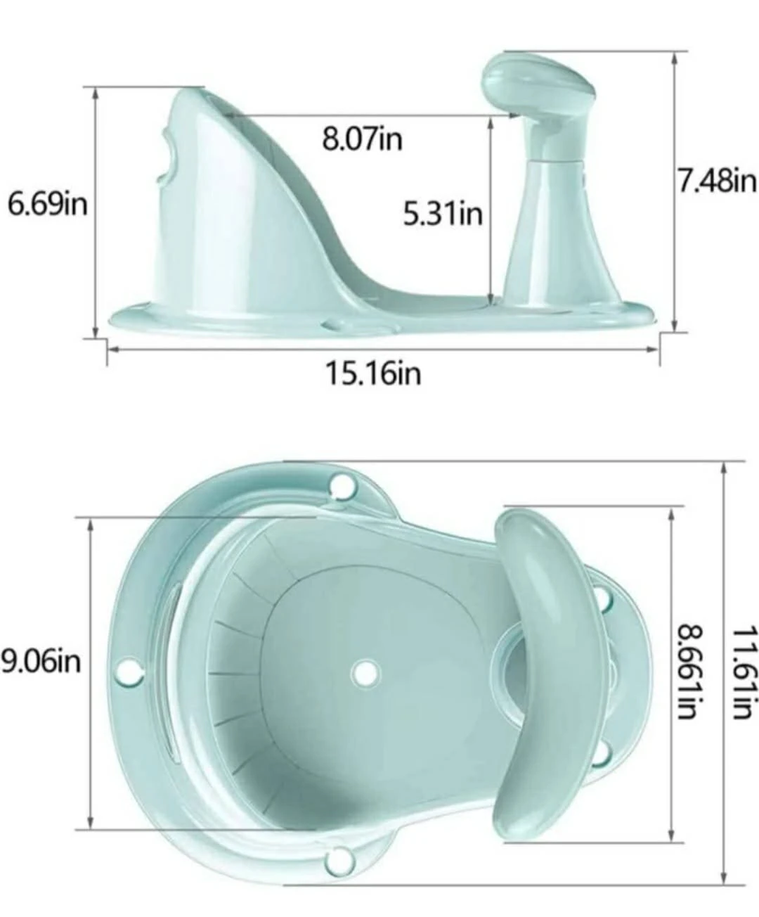 Justine Baby Bath Seat,Portable Toddler Child Bathtub Seat ... - photo 3