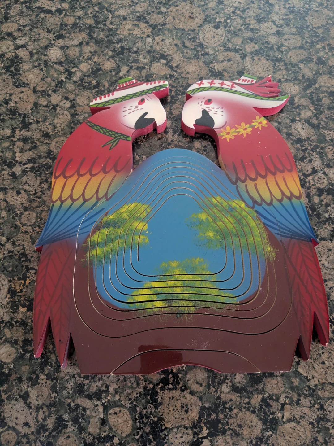 Wooden Parrot Foldable Basket - photo 2