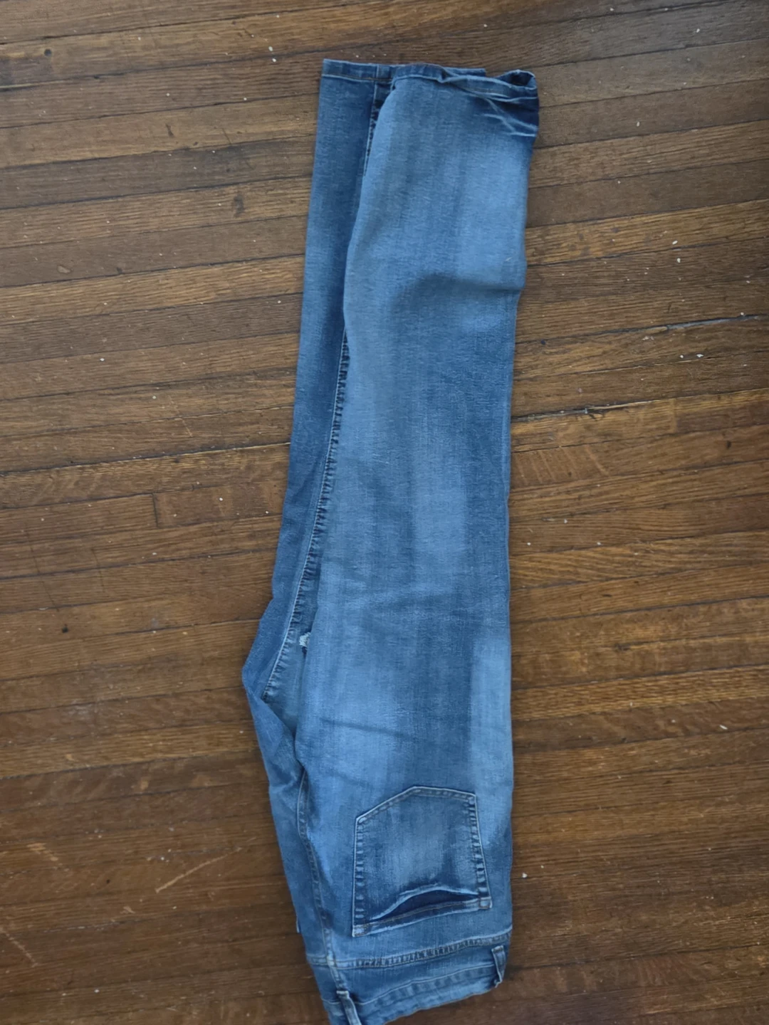 Blue Denim Jeans with Cross Patches