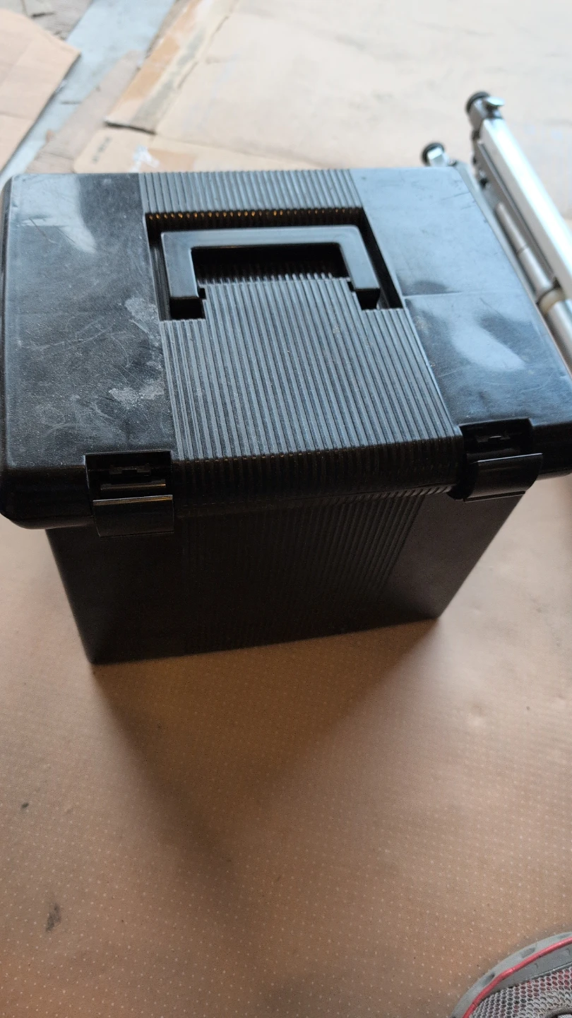 Black Portable Filing Box with Hanging Folders