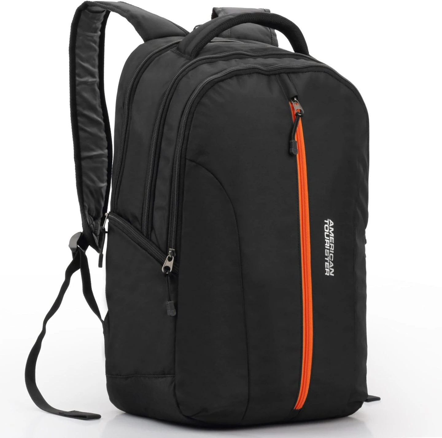 American Tourister Black Laptop Backpack with Orange Zipper - photo 4