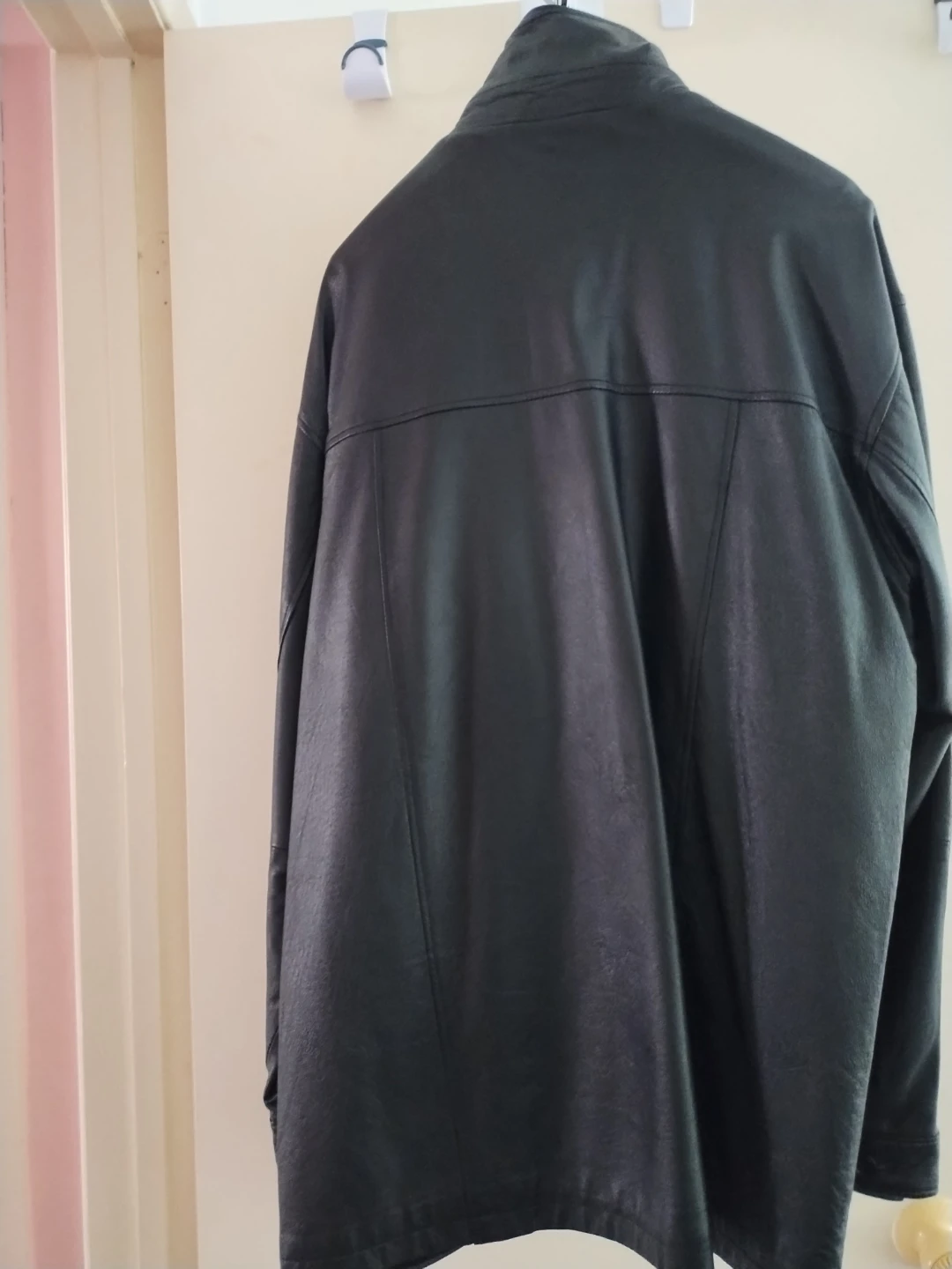 🌱 Pelle Cuir Black Genuine Leather Jacket Size L/G - photo 5
