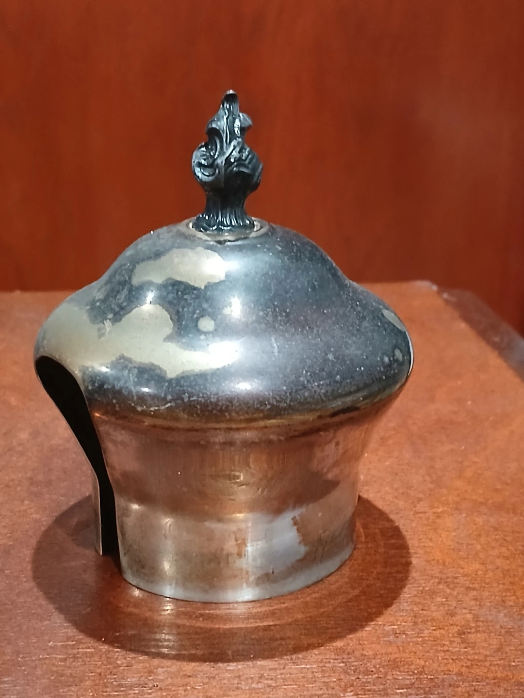 Vintage Glass Pitcher with Metal Handle and Lid - photo 3