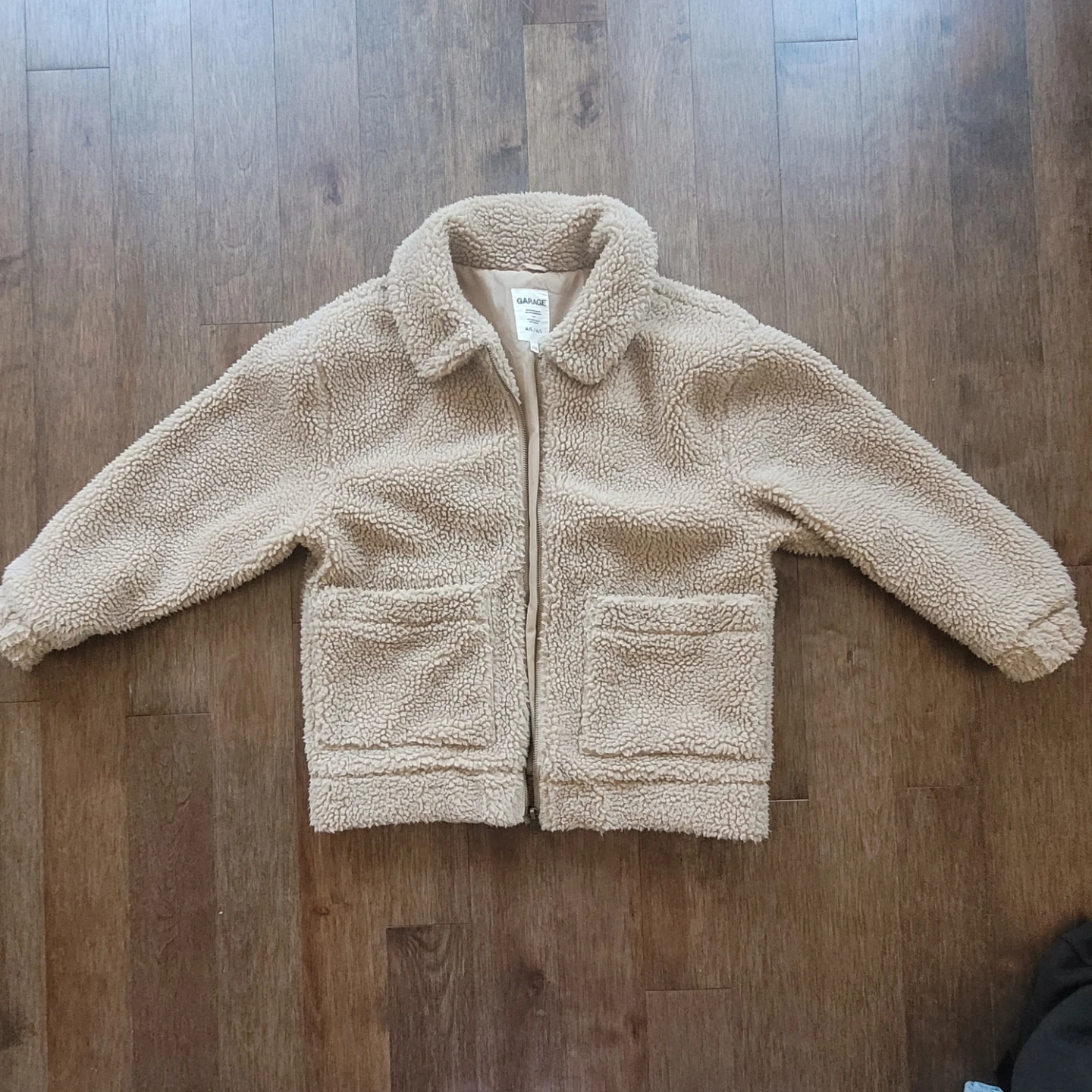 Garage Sherpa Fleece Jacket Beige - photo 3