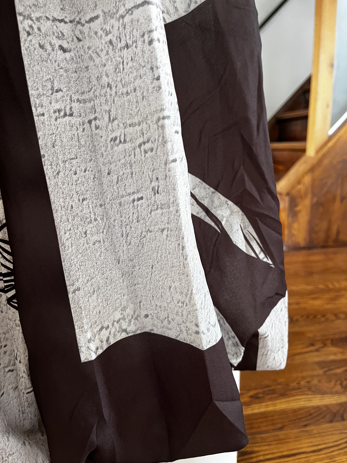 Brown and White Floral Print Skirt - photo 3