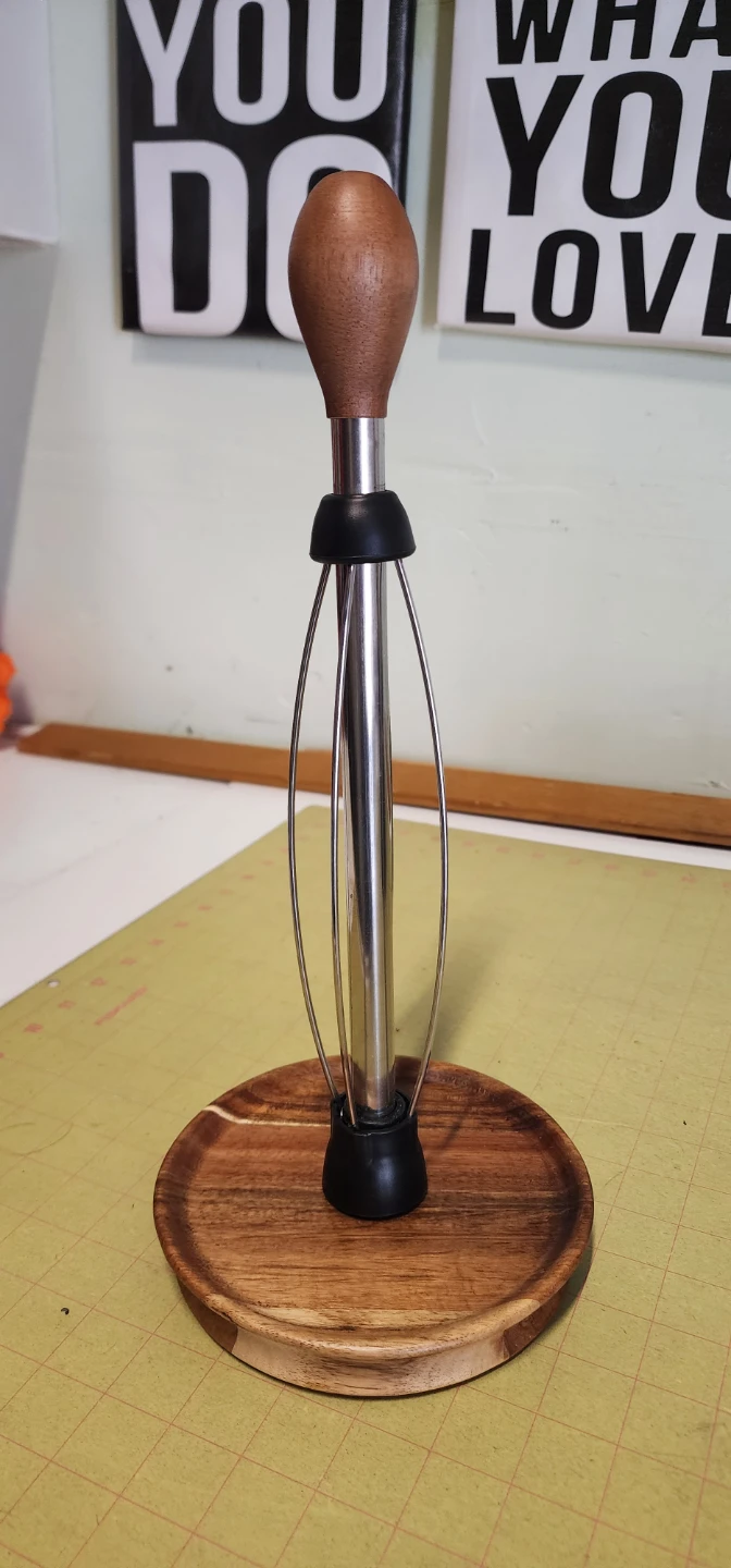 Wooden Base Paper Towel Holder