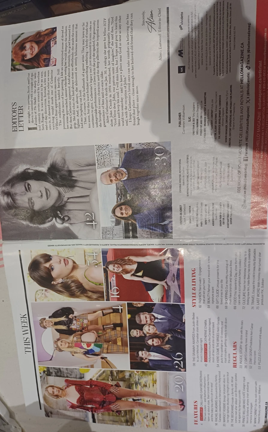 🌱 FREE: HELLO! Canada Magazine - Catherine O'Hara Feature - photo 2