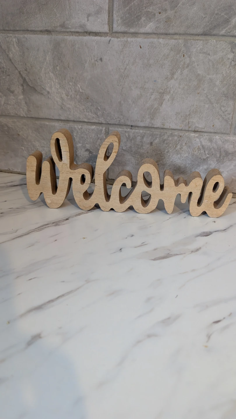 Wooden Welcome Sign