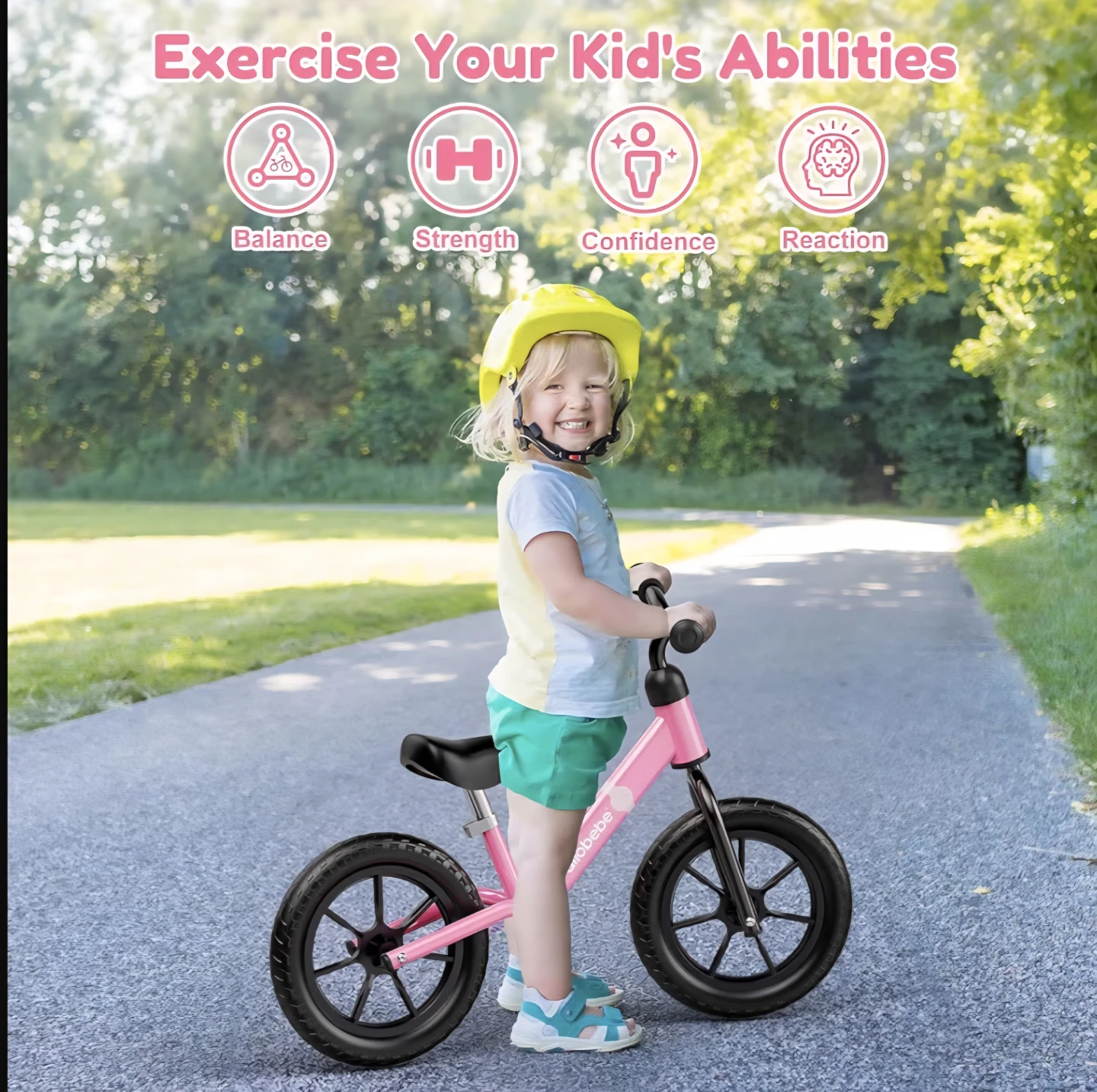 Allobèbè Pink Lightweight Walking Bike - photo 3