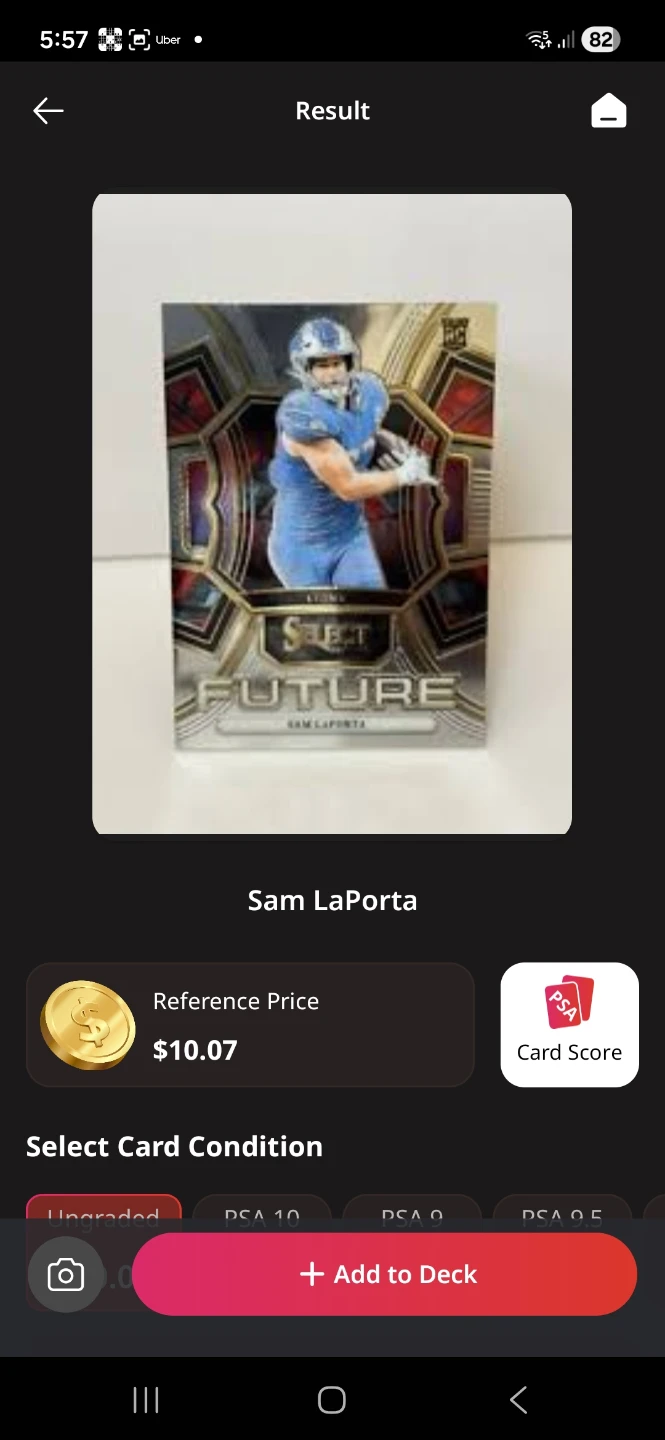 Panini Select Future Sam LaPorta Football Card