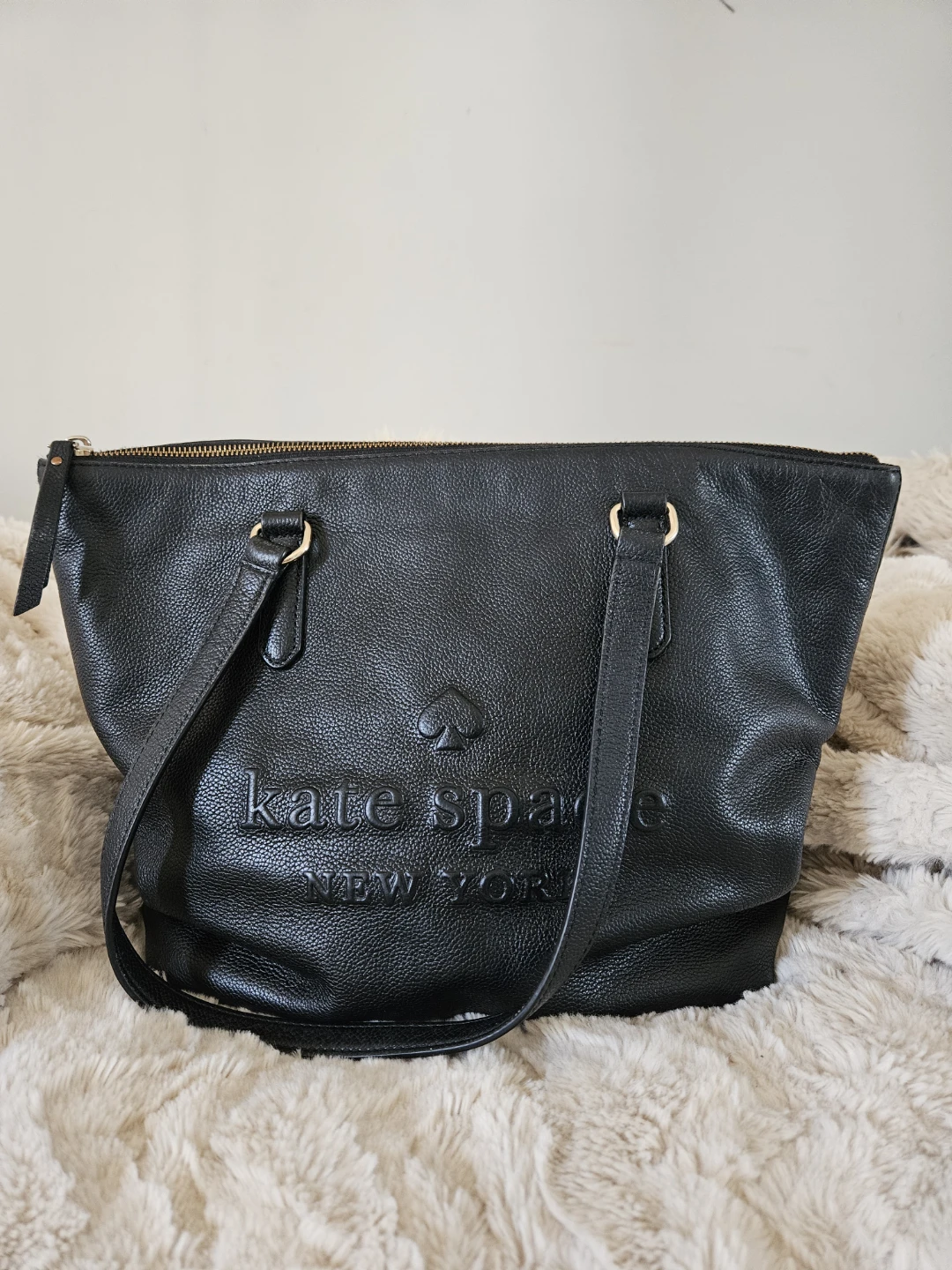 Kate Spade New York Black Leather Tote Bag