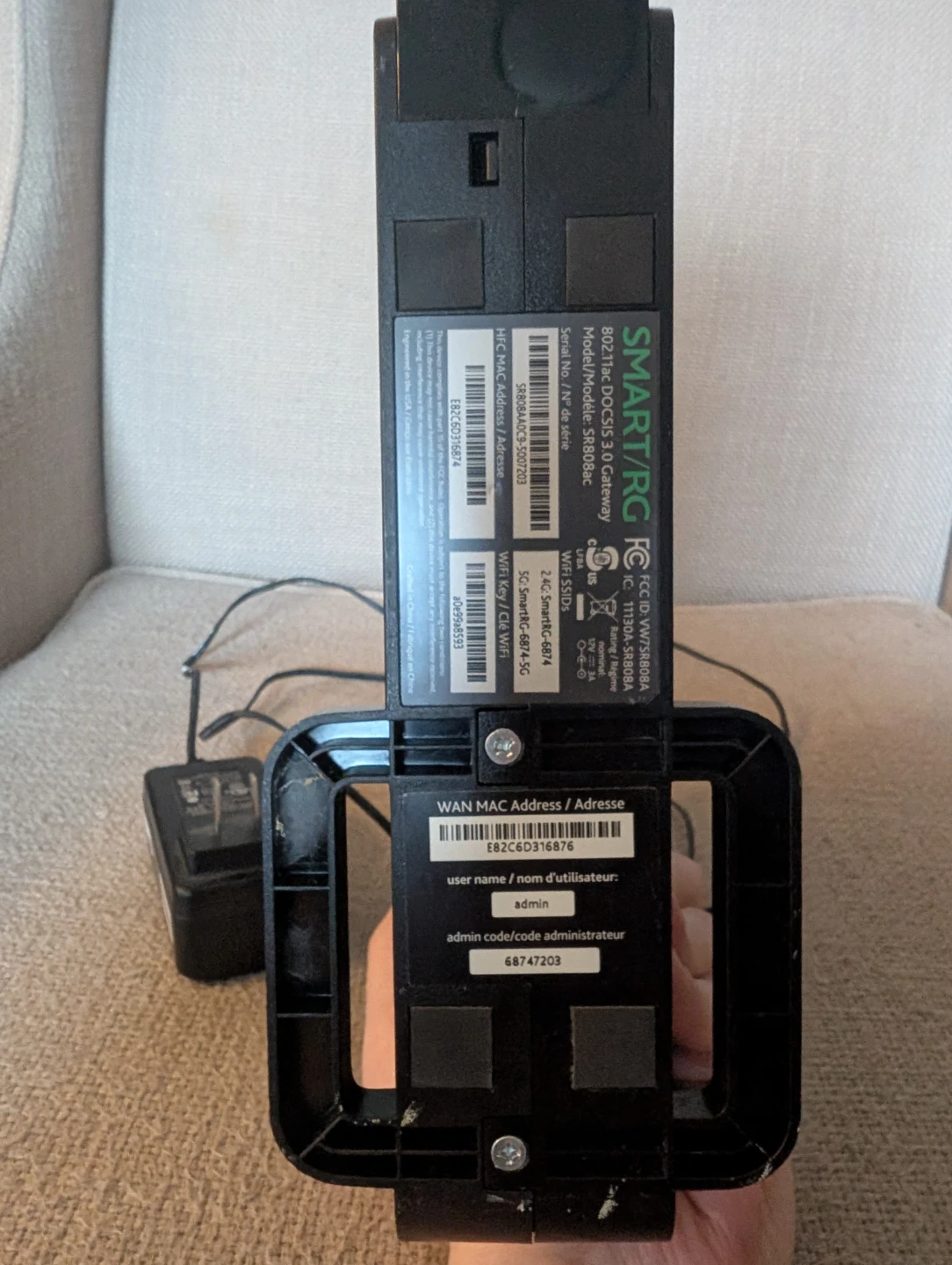 SMART/RG DOCSIS 3.0 Gateway SR808AC Router - photo 3