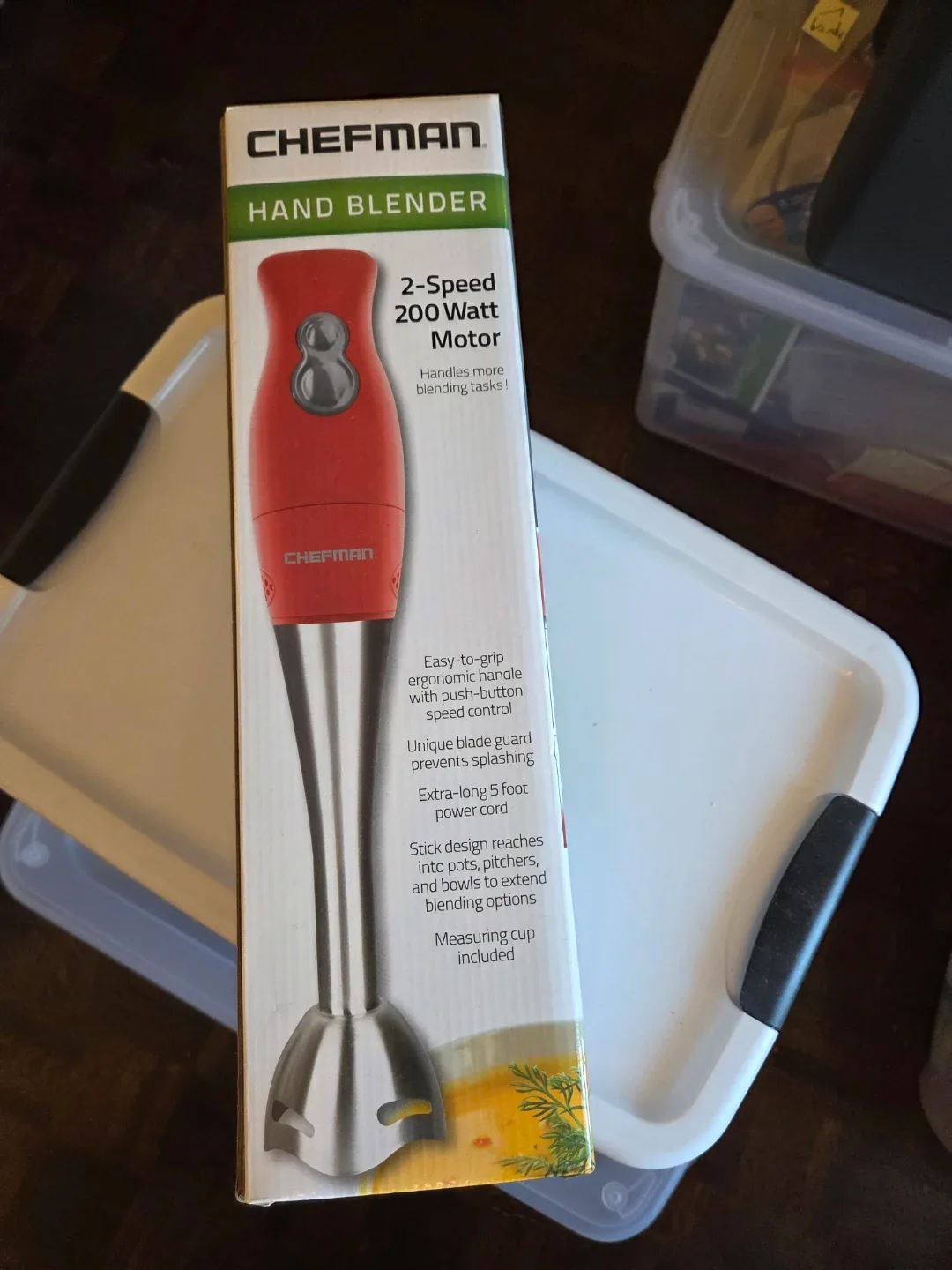 Chefman Hand Blender 2-Speed 200 Watt Motor