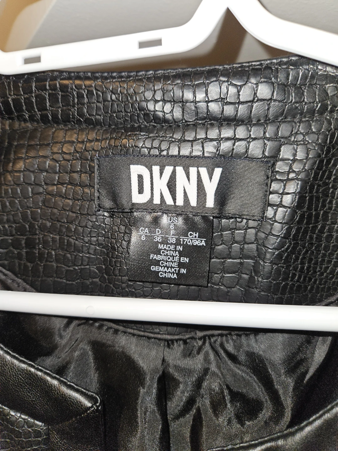 DKNY Black Faux Leather Jacket - photo 2