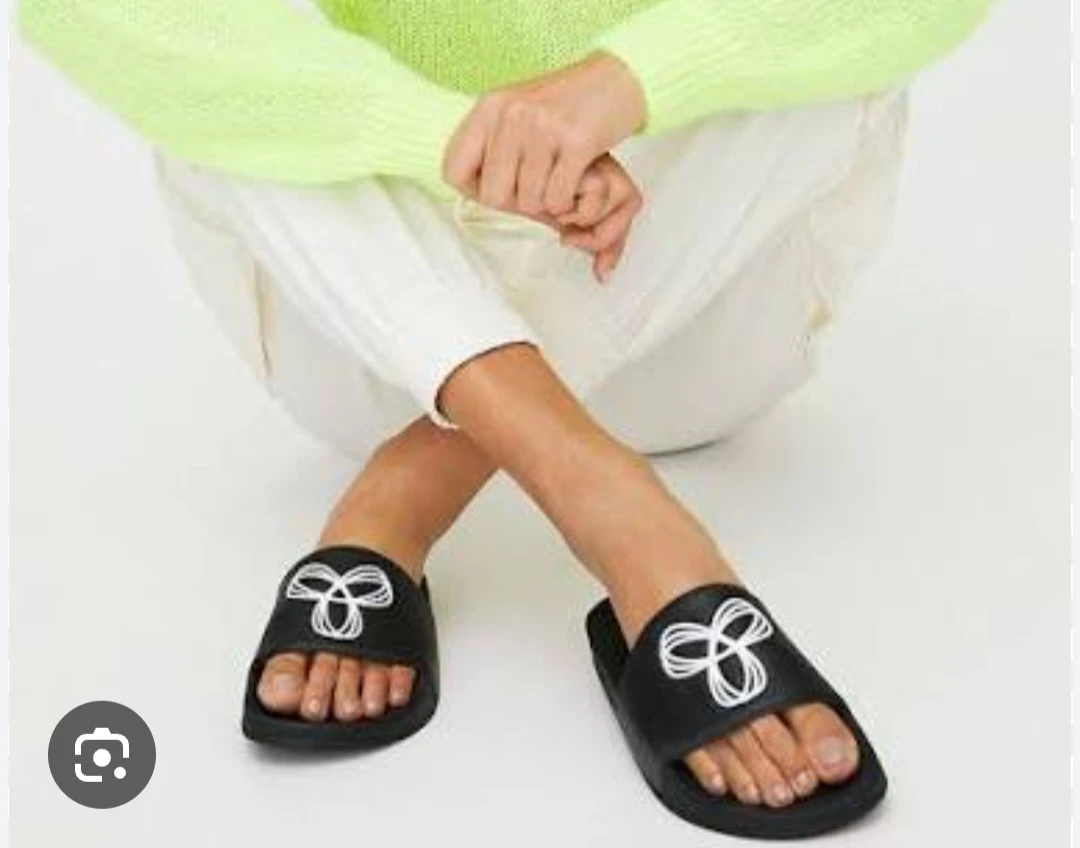 TNA Black Slide Sandals W6 - photo 2