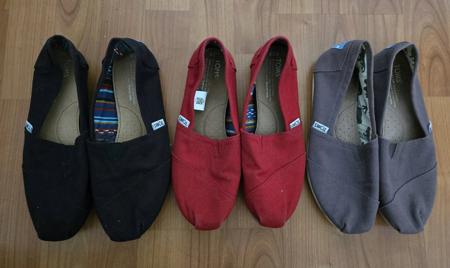 TOMS Shoes - Black, Red, Grey (Sizes in description)