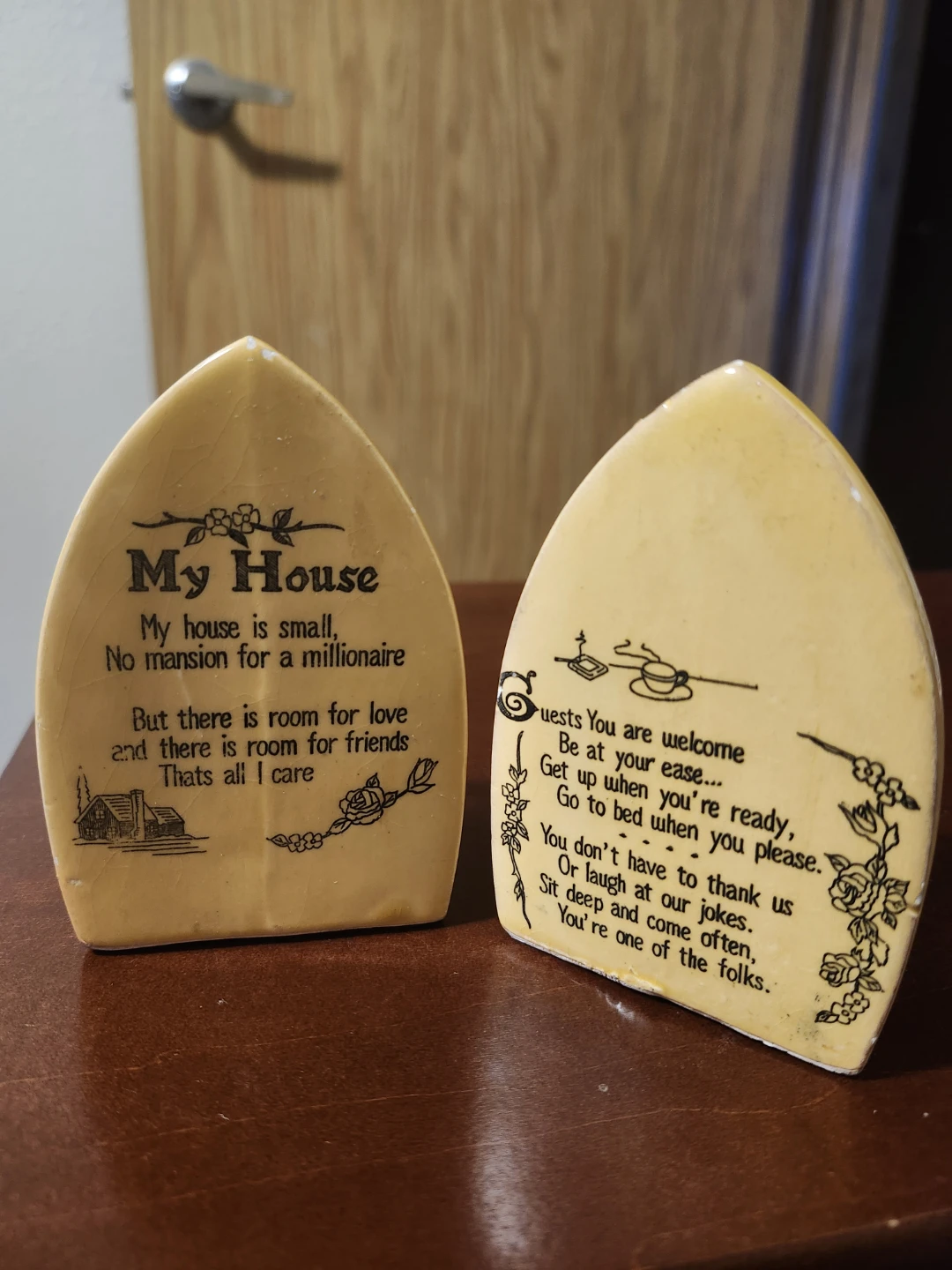Vintage "My House" Ceramic Salt and Pepper Shakers