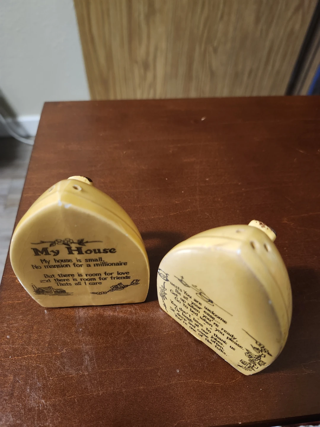 Vintage "My House" Ceramic Salt and Pepper Shakers - photo 2