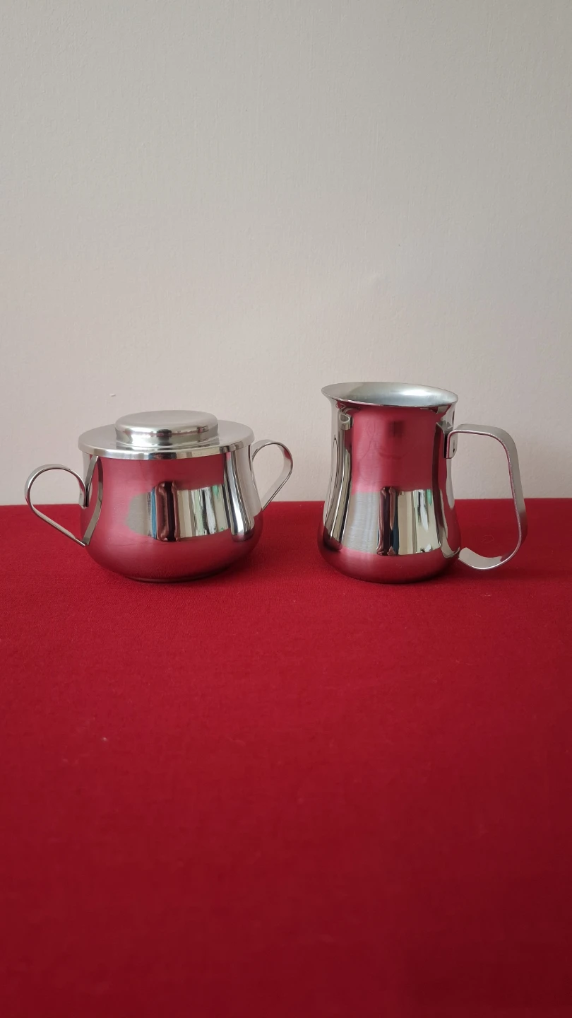 Vintage Italian Nanni P&B Stainless Steel Espresso Set - photo 5
