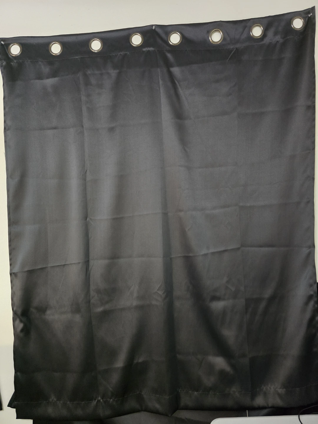 Black Eyelet blackout Curtain Panel 4 pcs